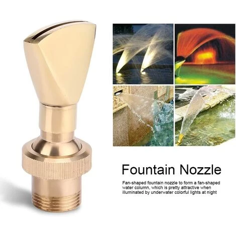 DENUOTOP Tête De Pulvérisation Buse De Fontaine Laiton En Forme De Soufflerie Pour Jardin Fontaine Arroseur De Rideau D'eau Arroseur De Paysage Tête D'arroseur Jet D'eau 4 DENUOTOP Tête De Pulvérisation Buse De Fontaine Laiton En Forme De Soufflerie Pour Jardin Fontaine Arroseur De Rideau D'eau Arroseur De Paysage Tête D'arroseur Jet D'eau – Image 2