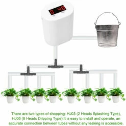 SUPERSELLER Programmateur Et Minuterie D'arrosage Automatique Contrôleur De Pompe D'arrosage Automatique De Jardin Intelligent Plantes D'intérieur Dispositif D'irrigation Goutte à Goutte Pompe à Eau Système De Minuterie Machine, Type D'éclaboussures à 4 Têtes - Type -Arrosage automatique Soldes 52832909 4