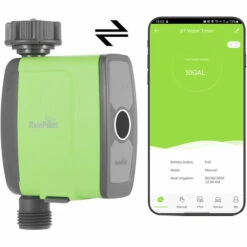 SUPERSELLER Programmateur Et Minuterie D'arrosage Automatique Programmable BT Water Timer Tuyau Robinet Minuterie Extérieur Débitmètre D'eau à Piles Système D'arrosage Automatique Contrôleur D'irrigation Avec 1 Sortie Pour Plantes De Jardin (piles Non Incluses), File