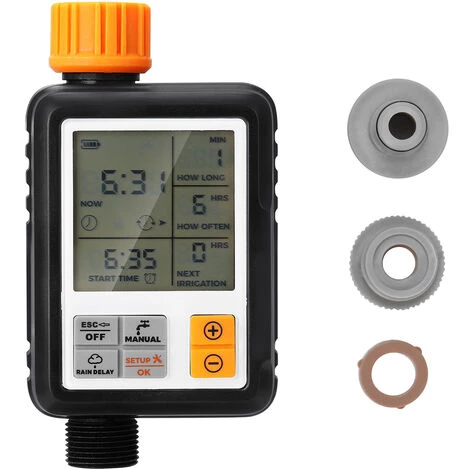 SUPERSELLER Dispositif D'arrosage De Synchronisation Multifonctionnel à Grand écran Contrôleur D'arrosage De Jardin Extérieur Minuterie D'arrosage Automatique Intelligente 3 SUPERSELLER Dispositif D'arrosage De Synchronisation Multifonctionnel à Grand écran Contrôleur D'arrosage De Jardin Extérieur Minuterie D'arrosage Automatique Intelligente