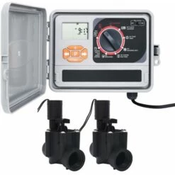 Hommoo Programmateur D'arrosage Du Jardin Avec 2 Electrovannes