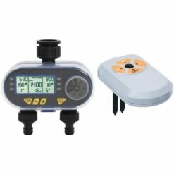 Hommoo Minuterie D'arrosage Numerique 2 Sorties Et Capteur D'humidite