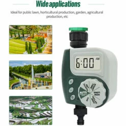 LIFCAUSAL Minuterie D'eau Automatique Contrôleur D'irrigation De Jardin Extérieur Minuterie De Robinet De Tuyau Programmable à 1 Sortie Dispositif D'arrosage Automatique De Jardin Sans Batterie Vert -Arrosage automatique Soldes 54378210 4