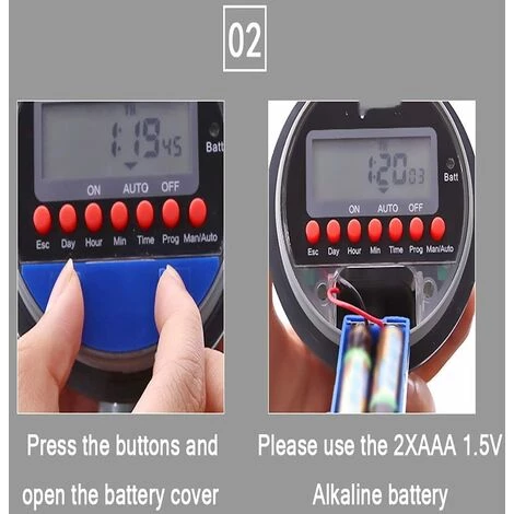 TINOR Arrosage Minuterie Contrôleur D'irrigation Marche Sans Pression, Vanne à Bille 6 TINOR Arrosage Minuterie Contrôleur D'irrigation Marche Sans Pression, Vanne à Bille – Image 4