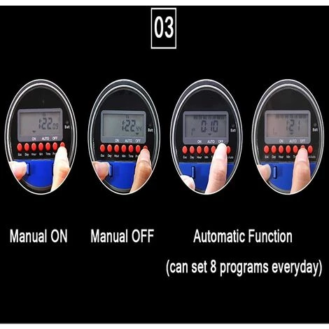 TINOR Arrosage Minuterie Contrôleur D'irrigation Marche Sans Pression, Vanne à Bille 7 TINOR Arrosage Minuterie Contrôleur D'irrigation Marche Sans Pression, Vanne à Bille – Image 5