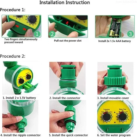 TINOR Programmateur D'Arrosage, Contrôleur De Arrosage Extérieur Arroseur Automatique Tuyau électronique Minuterie, Programmes Multiples Pour Jardin Serre Potager Plante Pelouse Paysage(A) 6 TINOR Programmateur D'Arrosage, Contrôleur De Arrosage Extérieur Arroseur Automatique Tuyau électronique Minuterie, Programmes Multiples Pour Jardin Serre Potager Plante Pelouse Paysage(A) – Image 4
