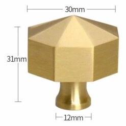 ELLE Lot De 4 Boutons De Porte, Boutons Ronds En Laiton, Poignées De Porte De Placard à Un Trou, (or, I01)