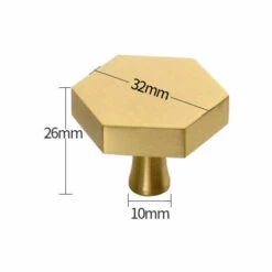 ELLE Lot De 4 Boutons De Porte, Boutons Ronds En Laiton, Poignées De Porte De Placard à Un Trou, (doré, H02)