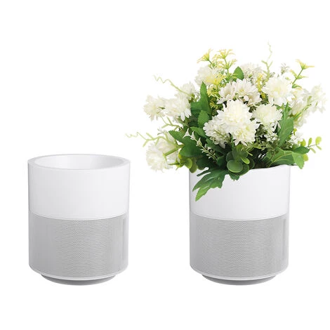 SUPERSELLER Arrosage Automatique Pour Jardinière Pot De Fleur Sans Arrosage Intelligent Décoration De La Maison Pot De Plante Auto-arrosant Blanc - Blanc 3 SUPERSELLER Arrosage Automatique Pour Jardinière Pot De Fleur Sans Arrosage Intelligent Décoration De La Maison Pot De Plante Auto-arrosant Blanc - Blanc