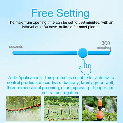 ASUPERMALL Contrôleur Intelligent D'Irrigateur Automatique, Programmateur Et Minuterie D'Arrosage Automatique, Avec Écran Lcd, Ouverture Temporaire, 4 Programmes De Contrôle De Temporisation, Type A - Type A 6 ASUPERMALL Contrôleur Intelligent D'Irrigateur Automatique, Programmateur Et Minuterie D'Arrosage Automatique, Avec Écran Lcd, Ouverture Temporaire, 4 Programmes De Contrôle De Temporisation, Type A - Type A – Image 4