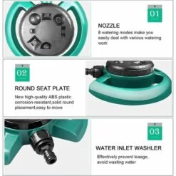 BENOBBY KIDS Arroseur De Jardin à 8 Motifs Avec Sortie D'eau Douce Circulaire Sans Fuites Pour Les Enfants Et La Pelouse, Green, 1pack -Arrosage automatique Soldes 55513504 4