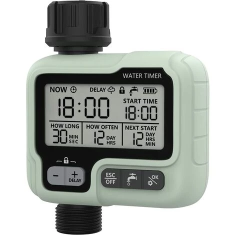 BENOBBY KIDS Minuterie De Tuyau, Minuterie D'arrosage Automatique Pour Jardins, Minuterie D'arrosage Avec Retard De Pluie / Verrouillage Enfant / étanche IP65, Grands Systèmes D'irrigation à écran LCD Pour Jardin, Pelouse, Vert, 1 Paquet 3 BENOBBY KIDS Minuterie De Tuyau, Minuterie D'arrosage Automatique Pour Jardins, Minuterie D'arrosage Avec Retard De Pluie / Verrouillage Enfant / étanche IP65, Grands Systèmes D'irrigation à écran LCD Pour Jardin, Pelouse, Vert, 1 Paquet