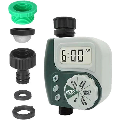 TANCYCO Minuterie D'eau Automatique Contrôleur D'irrigation De Jardin Extérieur Minuterie De Robinet De Tuyau Programmable à 1 Sortie Dispositif D'arrosage Automatique De Jardin Sans Batterie Vert 4 TANCYCO Minuterie D'eau Automatique Contrôleur D'irrigation De Jardin Extérieur Minuterie De Robinet De Tuyau Programmable à 1 Sortie Dispositif D'arrosage Automatique De Jardin Sans Batterie Vert – Image 2