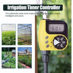 TANCYCO Minuterie D'eau D'irrigation Contrôleur De Minuterie D'arrosage Automatique Programmable électronique De Jardin Robinet D'eau étanche à Minuterie De Tuyau Avec électrovanne D'affichage LCD Pour Parterre Extérieur -Arrosage automatique Soldes 55763625 2