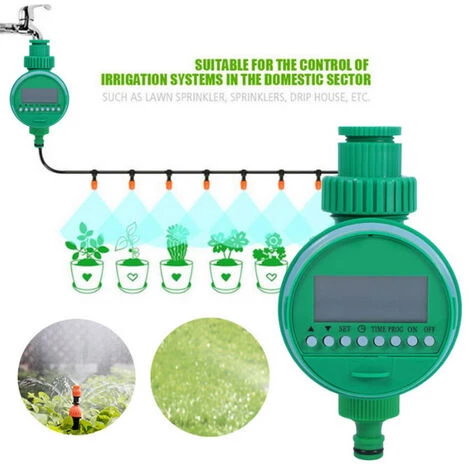 TANCYCO Minuterie D'arrosage Jardin Automatique Irrigation Système D'arrosage Contrôleur Programmable Tuyau Robinet Minuterie D'arrosage, Vert 6 TANCYCO Minuterie D'arrosage Jardin Automatique Irrigation Système D'arrosage Contrôleur Programmable Tuyau Robinet Minuterie D'arrosage, Vert – Image 4
