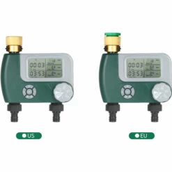 TANCYCO Minuterie De Robinet De Tuyau Numérique Pour L'extérieur, Système D'arrosage Automatique, Contrôleur D'irrigation Avec 2 Sorties Pour Plantes De Jardin (piles Non Incluses) -Arrosage automatique Soldes 55939391 3