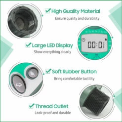 TANCYCO Minuterie D'arrosage étanche Automatique Minuterie D'eau Programmable Contrôleur De Système D'irrigation De Jardin Avec Retard De Pluie/arrosage Manuel/auto Pour Pelouse Cour 1 Sortie -Arrosage automatique Soldes 55939408 4