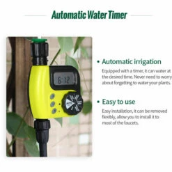 TANCYCO Minuterie D'eau Automatique Contrôleur D'irrigation De Jardin Extérieur 1 Sortie Programmable Tuyau Robinet Minuterie Jardin Dispositif D'arrosage Automatique Sans Batterie Jaune -Arrosage automatique Soldes 55939418 2