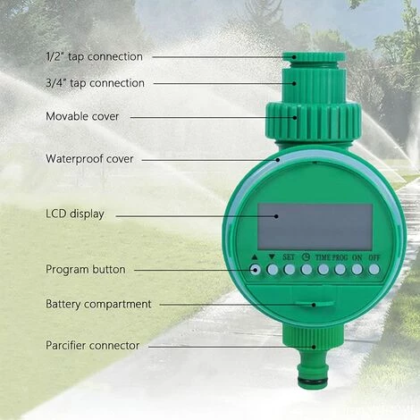 Fei Yu Programmateur D'Arrosage, Contrôleur De Arrosage Extérieur Arroseur Automatique Tuyau électronique Minuterie, Programmes Multiples Pour Jardin Serre Potager Plante Pelouse Paysage#3 4 Fei Yu Programmateur D'Arrosage, Contrôleur De Arrosage Extérieur Arroseur Automatique Tuyau électronique Minuterie, Programmes Multiples Pour Jardin Serre Potager Plante Pelouse Paysage#3 – Image 2