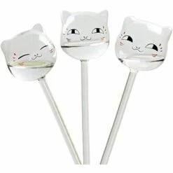 GUAZHUNIFR Lot De 3 Boules D'irrigation En Forme De Chat Pour Le Jardin, Les Plantes En Pot Et Les Plantes Suspendues，GU.B/bon