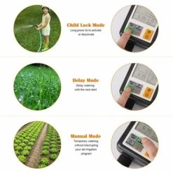 GUAZHUNIFR Minuterie Arrosage Automatique Pour Jardin, Programmateur D'Arrosage Extérieur, Minuteur Arroseur Avec Grand Écran LCD，GU.B/bon -Arrosage automatique Soldes 56116118 2