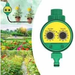 CHANCEY Minuterie Arrosage Automatique, Programmable Numérique Robinet De Tuyau Minuterie Intelligent Arroseur Contrôleur De Système D'arrosage D'irrigation Pour Jardin Ferme Pelouse Fleur,SEMAket,vert