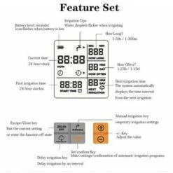 QERSTA Programmateur Et Minuterie D'arrosage Automatique Minuterie D'arrosage Automatique Irrigation Intelligente Sur Grand écran - Le Noir -Arrosage automatique Soldes 57297504 5