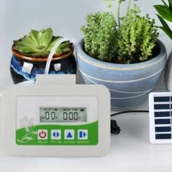 MACARON Système D'irrigation Goutte à Goutte Automatique, Minuteur à énergie Solaire - Kit Réglable Avec Buse D'arrosage, Pour Plantes D'intérieur Et De Jardin LO-Ron -Arrosage automatique Soldes 57370934 5