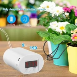 MACARON Système D'irrigation Automatique, Système D'arrosage Automatique Pour Plantes D'intérieur Avec Affichage LED Et Alimentation USB LO-Ron -Arrosage automatique Soldes 57370936 5