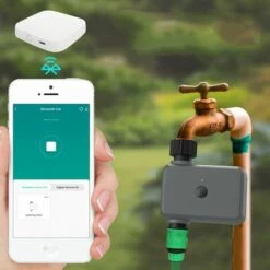 DENUOTOP Programmateur Et Minuterie D'arrosage Automatique Minuterie D'Arrosage Bluetooth APP , Automatique D'Arrosage, Contrôle D'Arrosage Automatique, Contrôle Manuel Et Délai De Pluie -Arrosage automatique Soldes 57588983 4