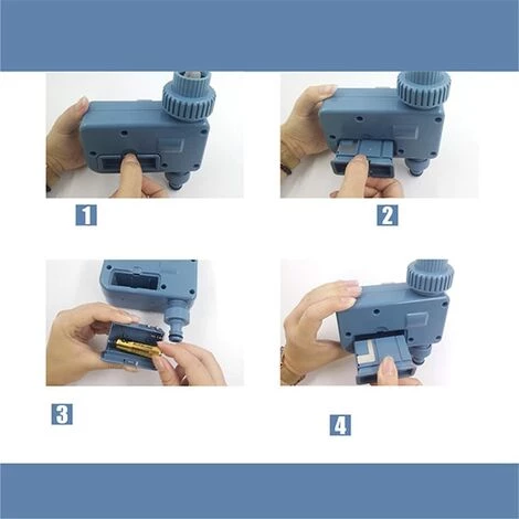 FR-LIFE Minuterie D'arrosage Automatique,BR-Vie Contrôleur De Arrosage, Minuterie D'irrigation Pour Système D'irrigation D'arrosage, Programmateur D'Arrosage Pour Jardin Pelouse Balcon Cour, Bleue 6 FR-LIFE Minuterie D'arrosage Automatique,BR-Vie Contrôleur De Arrosage, Minuterie D'irrigation Pour Système D'irrigation D'arrosage, Programmateur D'Arrosage Pour Jardin Pelouse Balcon Cour, Bleue – Image 4