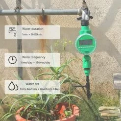 FR-LIFE Programmateur Arrosage Automatique, BR-Vie Minuterie D'arrosage De Robinet De Tuyau Arroseur LCD Contrôleur De Système D'irrigation Pour Pelouse Jardin Serre Balcon Agriculture -Arrosage automatique Soldes 58247161 3