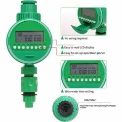FR-LIFE Programmateur Arrosage Automatique, BR-Vie Minuterie D'arrosage De Robinet De Tuyau Arroseur LCD Contrôleur De Système D'irrigation Pour Pelouse Jardin Serre Balcon Agriculture -Arrosage automatique Soldes 58247161 5