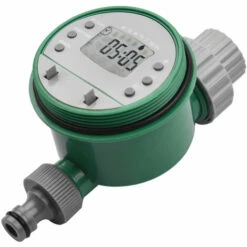 TANCYCO Minuterie D'arrosage Automatique Numérique Programmée Minuterie D'irrigation De Jardin à Piles Contrôleur D'irrigation D'eau Intelligent Pour Pelouse Terres Agricoles Cour Serre (gris Et Vert)