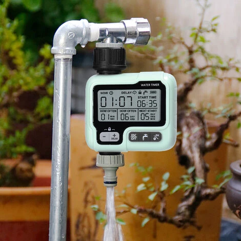 TANCYCO IPX5 Étanche Intelligent Automatique Irrigateur Contrôleur Maison Jardin Minuterie D'arrosage Automatique Système D'irrigation Goutte À Goutte Verrouillage Enfant Arrosage Manuel Jour De Pluie Arrosage Retardé Pour Tuyau De 1/2 Pouce 7 TANCYCO IPX5 Étanche Intelligent Automatique Irrigateur Contrôleur Maison Jardin Minuterie D'arrosage Automatique Système D'irrigation Goutte À Goutte Verrouillage Enfant Arrosage Manuel Jour De Pluie Arrosage Retardé Pour Tuyau De 1/2 Pouce – Image 5