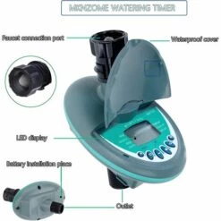 BARES Minuteur D'arrosage Minuterie D'irrigation Automatique Numérique Robinet De Tuyau Automatique Minuterie Pour Arroseur Contrôleur, Arrosage Automatique Pour Jardin, Programme D'arrosage -Arrosage automatique Soldes 58302282 5