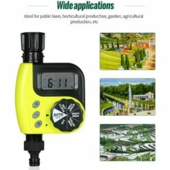 AOUGO Minuterie D'arrosage Automatique, Contrôleur D'arrosage, Minuterie D'irrigation Pour Système D'irrigation Par Aspersion, Minuterie D'arrosage Pour Jardin Pelouse Balcon Cour -Arrosage automatique Soldes 58573569 4