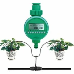 AOUGO Minuterie D'arrosage, Arrosage Automatique Pour Jardin, Contrôleur D'arrosage à Affichage LCD étanche Pour Plantes, Pelouse, Jardin, Plantation De Légumes