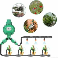 AOUGO Minuterie D'arrosage Automatique, Contrôleur De Arrosage, Minuterie D'irrigation Pour Système D'irrigation D'arrosage Des Plantes, Programmateur D'Arrosage Pour Jardin Pelouse Balcon Cour -Arrosage automatique Soldes 58574977 4