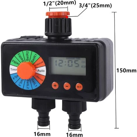 MONLY Minuterie D'irrigation Intelligente, Contrôleur D'arrosage Automatique, Minuterie Numérique électronique D'irrigation De Jardin 4 MONLY Minuterie D'irrigation Intelligente, Contrôleur D'arrosage Automatique, Minuterie Numérique électronique D'irrigation De Jardin – Image 2