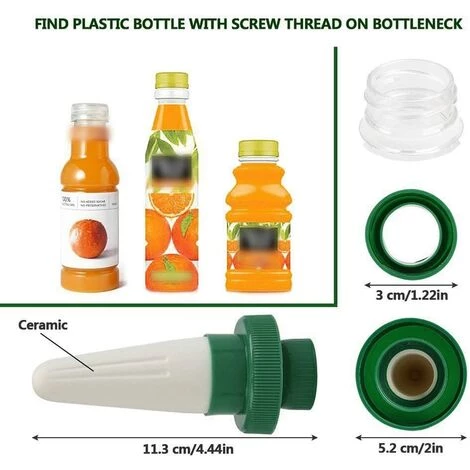 FLYME Arrosage Automatique Pour Plantes En Céramique Avec Pics D'arrosage Automatique Pour Fleurs Et Goutte-à-goutte, Système D'arrosage Pour Intérieur Et Extérieur 4 Pièces 4 FLYME Arrosage Automatique Pour Plantes En Céramique Avec Pics D'arrosage Automatique Pour Fleurs Et Goutte-à-goutte, Système D'arrosage Pour Intérieur Et Extérieur 4 Pièces – Image 2