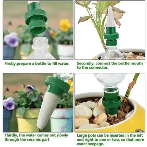 FLYME Arrosage Automatique Pour Plantes En Céramique Avec Pics D'arrosage Automatique Pour Fleurs Et Goutte-à-goutte, Système D'arrosage Pour Intérieur Et Extérieur 8 Pièces. 5 FLYME Arrosage Automatique Pour Plantes En Céramique Avec Pics D'arrosage Automatique Pour Fleurs Et Goutte-à-goutte, Système D'arrosage Pour Intérieur Et Extérieur 8 Pièces. – Image 3