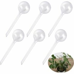 FLYME Arrosage Automatique Bulbe Fleur Goutte à Goutte Dispositif Boule D'Arrosage Boule D'Arrosage Automatique Pour Plantes Intérieures Et Extérieures PVC Transparent 6 Pièces