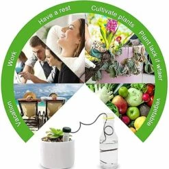 STARLIGHT SL.GT Automatic Plant Lot De 8 Irrigations Automatiques Pour Plantes D'intérieur Et D'extérieur En Céramique,80CM -Arrosage automatique Soldes 58977614 5