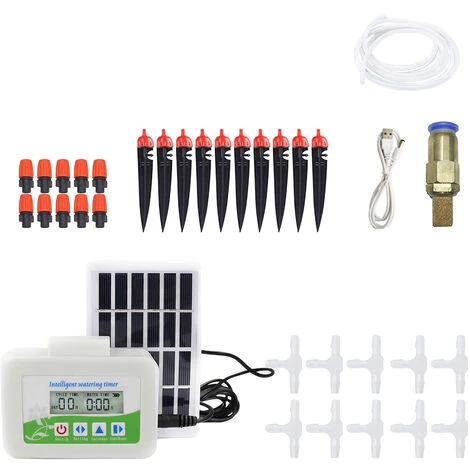 LIFCAUSAL Abreuvoirs Solaires Automatiques Pour Plantes Dispositif D'arrosage Automatique Pour Fleurs En Pot Dispositifs D'irrigation Goutte à Goutte à Arrosage Automatique Programmable Numérique 3 LIFCAUSAL Abreuvoirs Solaires Automatiques Pour Plantes Dispositif D'arrosage Automatique Pour Fleurs En Pot Dispositifs D'irrigation Goutte à Goutte à Arrosage Automatique Programmable Numérique – Image 2