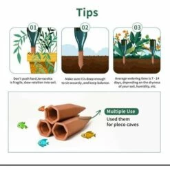 DONTODENT Relaxdays Cône D’arrosage, Goutte à Goutte, Plantes D’intérieurs Et Jardinières, Pic D’Irrigation, Terre Cuite -Arrosage automatique Soldes 59849857 3