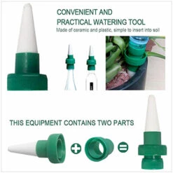 DONTODENT Automatique Plante D'irrigation D'eau Distributeur Cône En Céramique Tête Plante Verseur Goutte à Goutte D'irrigation Pour Jardin, Plante D'intérieur, Fleurs*4 -Arrosage automatique Soldes 59850637 3