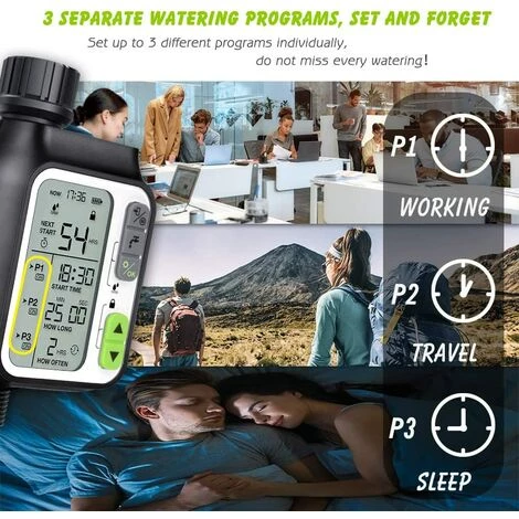 BENOBBY KIDS Programmateur Arrosage Automatique Minuteur Arrosage Pour Jardin Contrôle Manuel Capteur De Pluie Etanche 6 BENOBBY KIDS Programmateur Arrosage Automatique Minuteur Arrosage Pour Jardin Contrôle Manuel Capteur De Pluie Etanche – Image 4