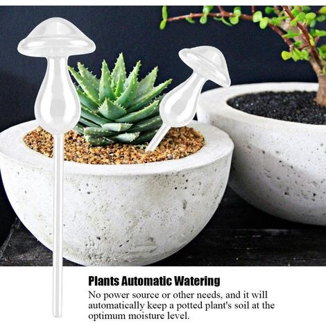 DENUOTOP Arrosoirs Forme De Champignon Automatique De Vacances Usine D'arrosage Pointes En Céramique Auto Goutte À L'eau Irrigation Système D'arrosage Pour Usage Extérieur En Intérieur 5 DENUOTOP Arrosoirs Forme De Champignon Automatique De Vacances Usine D'arrosage Pointes En Céramique Auto Goutte À L'eau Irrigation Système D'arrosage Pour Usage Extérieur En Intérieur – Image 3