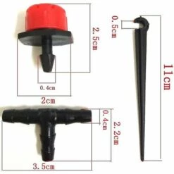 PREMIER 150pcs Goutteurs D'irrigation Réglables + Joints De Tee + Drip Tube Support Stake Diy Micro Drip Irrigation System Kit Automatique Micro Watering System Kit -Arrosage automatique Soldes 60532178 2